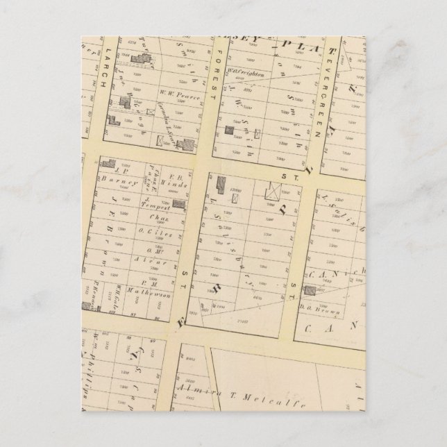 Postale Carte de l'Atlas de l'île de Rhode (Devant)