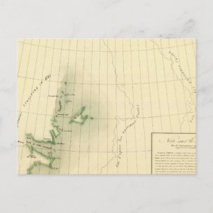 Postale Carte de l'Atlas du Groenland