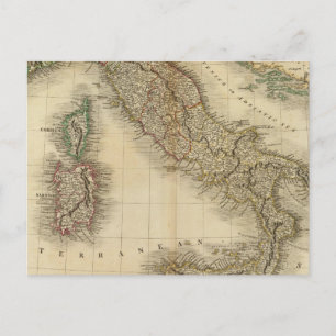Postale Carte de l'Atlas italien
