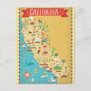 Postale Carte de l'État de Californie