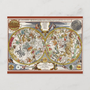 Postale Carte de l'étoile du Planisphère vintage par Nicho