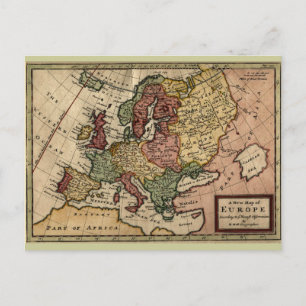 Postale Carte de l'Europe 1721