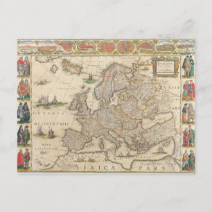 Postale Carte de l'Europe 6