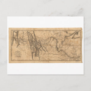 Postale Carte de Lewis & Clark's à travers l'Amérique de l