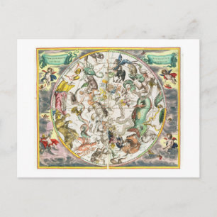 Postale Carte de l'hémisphère Sud, de 'The Celestia