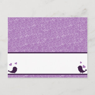 Postale Carte de lieu inscriptible Oiseau coudre pourpre C