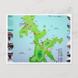 Postale carte de l'île de lamma