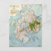 Carte de l'île du Mont-Désert, Maine (1917)