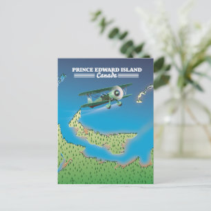 Postale Carte de l'Île-du-Prince-Édouard, Canada.