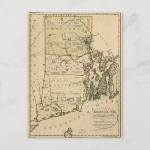 Postale Carte de l'île Rhode par Carl Ernst Bohn (1797)