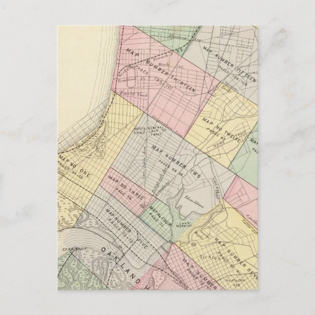 Postale Carte de l'indice Oakland (Devant)