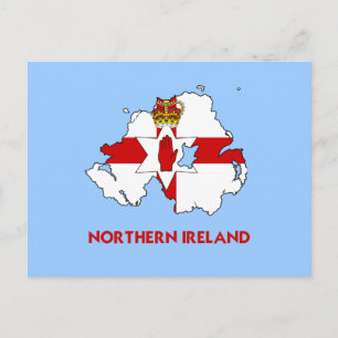 POSTALE CARTE DE L'IRLANDE DU NORD