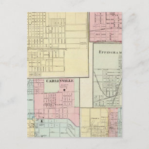 Postale Carte de Litchfield, Carlinsville, Salem