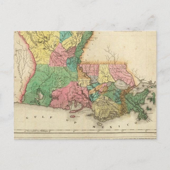 Postale Carte De Louisiane (Devant)