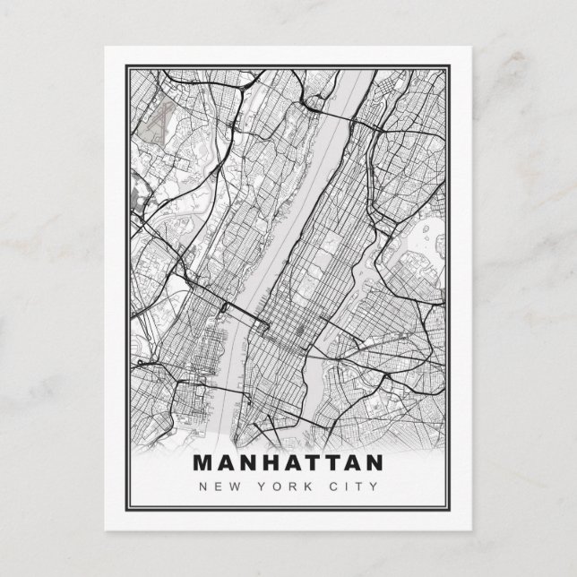 Postale Carte de Manhattan (Devant)