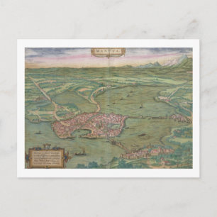 Postale Carte de Mantua, de Civitates Orbis Terrarum par