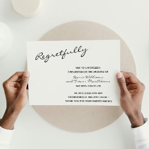 Postale Carte de mariage annulé