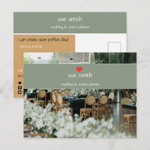 Postale Carte de marketing simple pour organisateur d'évén
