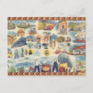 Postale Carte de Mexico et de l'environnement