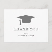 Carte de mortier gris simple Graduation moderne