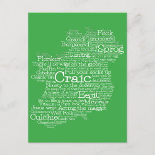 Postale Carte de mots d'art irlandais