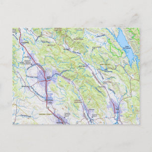 Postale Carte de Napa à Healdsburg CA