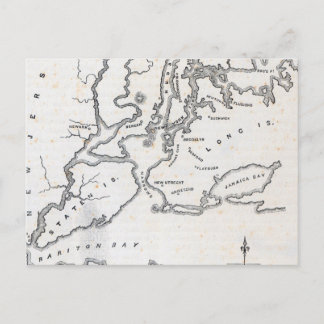 Postale Carte de New York et ses environs