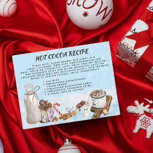 Postale Carte de Noël au chocolat au cacao chaud