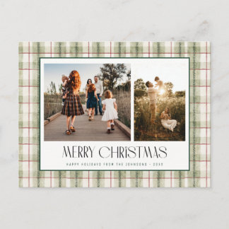 Postale carte de Noël avec collage de photos de famille te