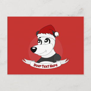Postale Carte de Noël avec ours panda mignon