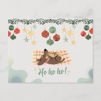 Postale Carte de Noël Chien