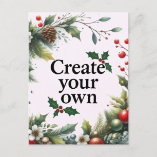 Postale Carte de Noël "Créez la vôtre"