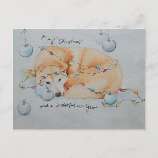 Postale Carte de noël de Chien Shiba Inu
