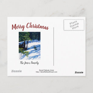 Postale Carte de Noël de la neige de la montagne du Colora