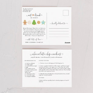 Postale Carte de Noël de recette