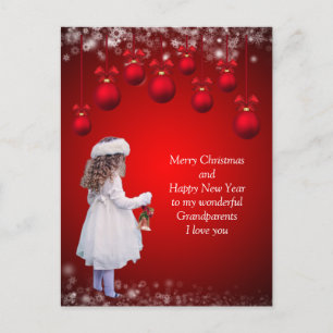 Postale Carte de Noël douce pour grands-parents