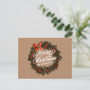 Postale Carte de Noël élégante et personnalisée   Carte po