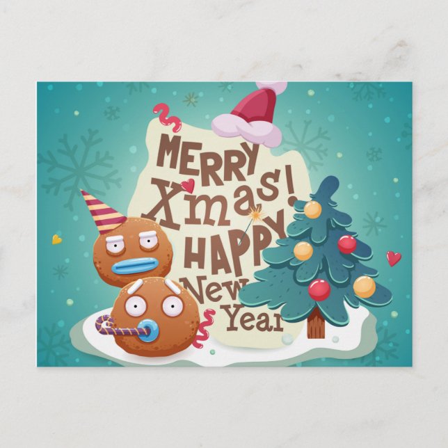 Postale Carte de Noël mignonne (Devant)