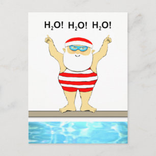 Postale Carte de Noël pour nageur
