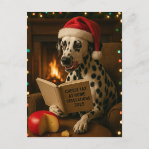 Postale Carte de Noël 'Taxe sur le fromage' dalmate