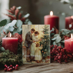 Postale Carte de Noël victorienne vintage