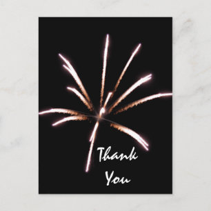 Postale Carte de note Fireworks Thank You