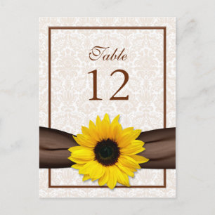Postale Carte de numéro de tableau de couleur de Tournesol
