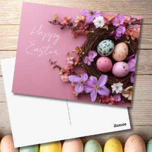 Postale Carte de Pâques avec des œufs de Pâques