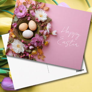 Postale Carte de Pâques avec oeufs de Pâques