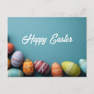 Postale Carte de Pâques avec oeufs de Pâques