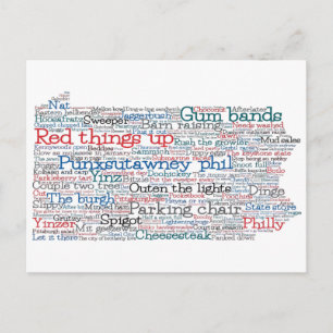 Postale Carte de Pennsylvanie USA Art Slang