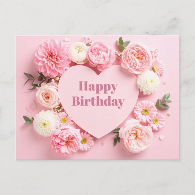 Postale Carte de Peony Birthday (Devant)