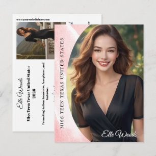 Postale Carte de photo de glace de marbre Pageant Autograp