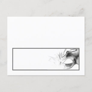 Postale Carte de place inscriptible Sweet 16 Silver White